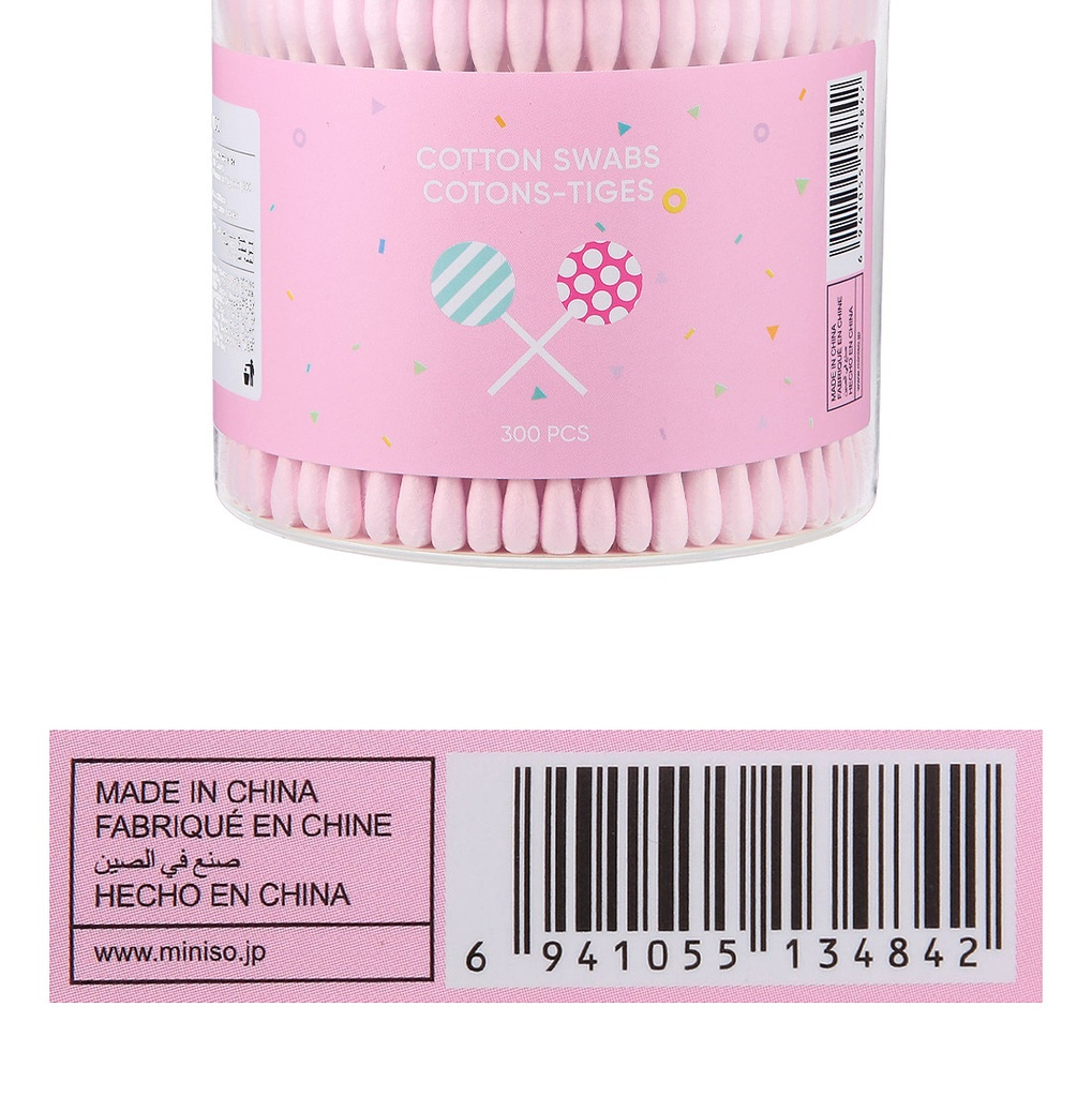 Candy Time Cotton Swabs (300 Count)(Rose)