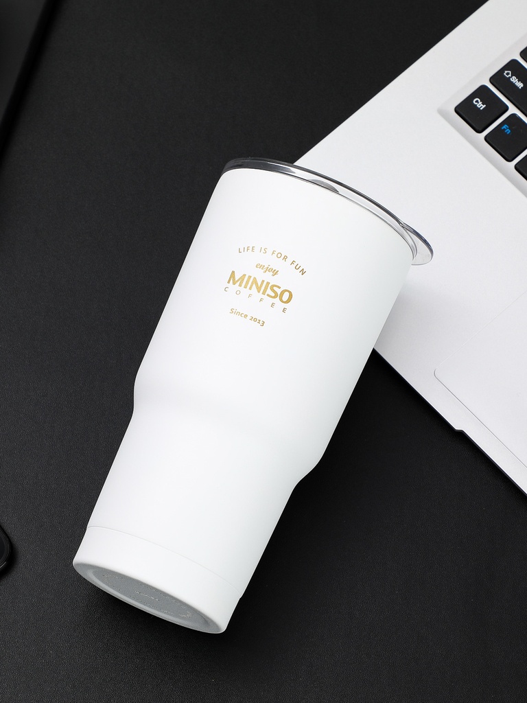 Classic Black White Series Steel Bottle 580ml Whit