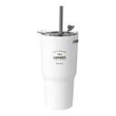 Classic Black White Series Steel Bottle 580ml Whit