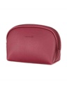 Simple Semicircle Cosmetic Bag Dark Red