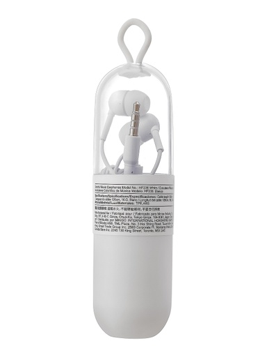 [Colorful Music Earphone Model No HF236 White (Miniso)] Colorful Music Earphone Model No HF236 White