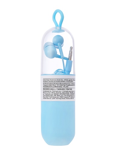 [Colorful Music Earphone Model No HF236 Light Blue (Miniso)] Colorful Music Earphone Model No HF236 Light Blue